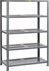 Little Giant - 5 Shelf Starter Open Steel Shelving - 7,500 Lb Capacity, 72" Wide x 72" High x 36" Deep, Gray - Eagle Tool & Supply