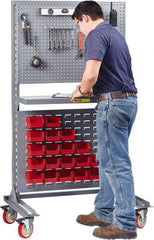 Little Giant - 1,200 Lb Capacity Mobile Workstation - 24" Wide x 36" Deep x 66-1/2" High, Steel, Gray - Eagle Tool & Supply