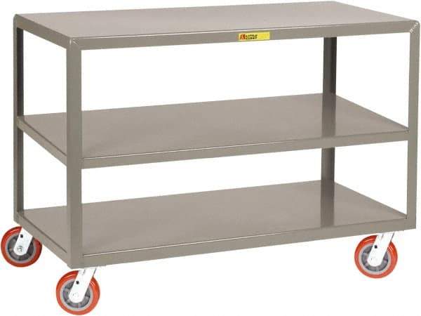 Little Giant - Mobile Table - Fixed Leg, Gray, 60" Long x 30" Deep x 34" High - Eagle Tool & Supply