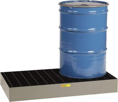 Little Giant - 33 Gal Sump Capacity, Steel Platform - Low Profile - 51" Long x 26" Wide x 6-1/2" High, 3,000 Lb Capacity - Eagle Tool & Supply