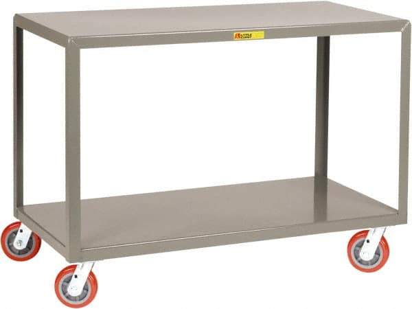 Little Giant - Mobile Table - Fixed Leg, Gray, 48" Long x 30" Deep x 34" High - Eagle Tool & Supply