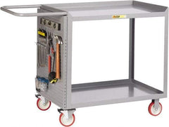 Little Giant - 1,200 Lb Capacity, 24" Wide x 48" Long x 35-1/2" High Maintenance Cart - 2 Shelf, Steel, Polyurethane Casters - Eagle Tool & Supply