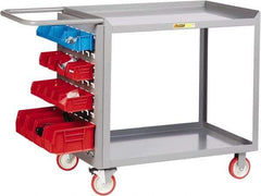 Little Giant - 1,200 Lb Capacity, 24" Wide x 48" Long x 35-1/2" High Maintenance Cart - 2 Shelf, Steel, Polyurethane Casters - Eagle Tool & Supply