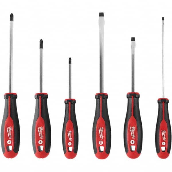 Milwaukee Tool - Screwdriver Sets Screwdriver Types Included: Phillips; Slotted Number of Pieces: 6 - Eagle Tool & Supply