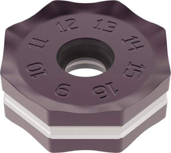 Seco - ONMU090510 Grade MK2050 Carbide Milling Insert - TiSiN/TiAlN Finish, 5.8mm Thick, 22mm Inscribed Circle - Eagle Tool & Supply