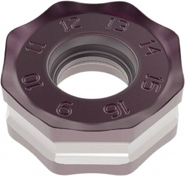 Seco - ONMU050410 Grade MP2050 Carbide Milling Insert - TiAlN/TiSiN Finish, 4.5mm Thick, 12mm Inscribed Circle - Eagle Tool & Supply