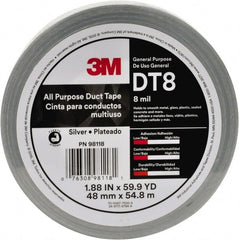 3M - 54.8m x 2" x 11 mil Black Polyethylene Film Duct Tape - Eagle Tool & Supply