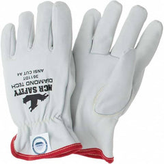 MCR Safety - Size 2XL, ANSI Cut Lvl A4, Puncture Lvl 3, Goatskin Leather Cut Resistant Gloves - Eagle Tool & Supply