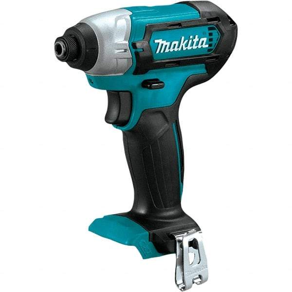 Makita - 12 Volt, 1/4" Drive, 80 Ft/Lb Torque, Cordless Impact Driver - Pistol Grip Handle, 2600 RPM, Lithium-Ion, Bare Tool - Eagle Tool & Supply