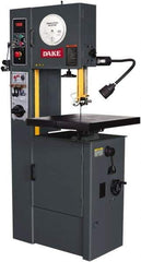 Dake - 15-1/2" Throat Capacity, Variable Speed Pulley Vertical Bandsaw - 25 to 1,200 SFPM, 2 hp, Three Phase - Eagle Tool & Supply