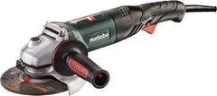 Metabo - 6" Wheel Diam, 9,600 RPM, Corded Angle & Disc Grinder - 5/8-11 Spindle, 120 Volts, 13.2 Amps - Eagle Tool & Supply