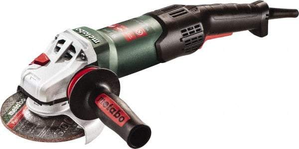 Metabo - 5" Wheel Diam, 10,000 RPM, Corded Angle & Disc Grinder - 5/8-11 Spindle, 120 Volts, 14.6 Amps - Eagle Tool & Supply