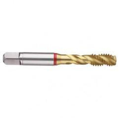 1/2-13 2B 3-Flute PM Cobalt Red Ring Semi-Bottoming 40 degree Spiral Flute Tap-TiN - Eagle Tool & Supply