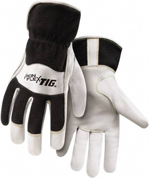 Steiner - Size S Unlined Palm, Fleece Kidskin Welding Glove - Slip-On Cuff, For TIG - Eagle Tool & Supply