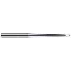 Harvey Tool - Ball End Mills; Mill Diameter (Inch): 1/4 ; Mill Diameter (Decimal Inch): 0.2500 ; Number of Flutes: 2 ; Length of Cut (Decimal Inch): 0.2000 ; Material: Solid Carbide ; Overall Length (Inch): 2-1/2 - Exact Industrial Supply