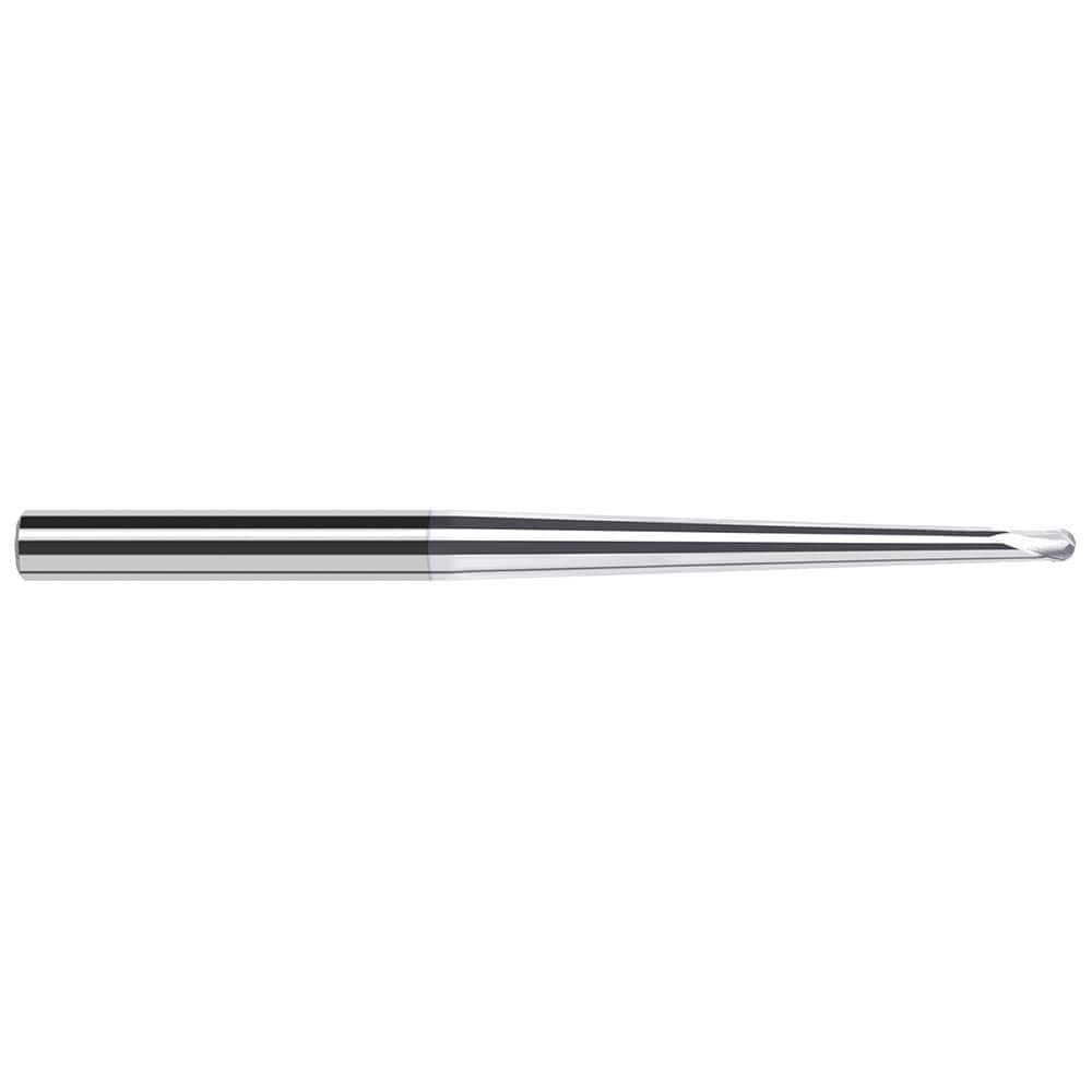 Harvey Tool - Ball End Mills; Mill Diameter (Inch): 5/64 ; Mill Diameter (Decimal Inch): 0.0780 ; Number of Flutes: 2 ; Length of Cut (Inch): 1/16 ; Length of Cut (Decimal Inch): 0.0620 ; Material: Solid Carbide - Exact Industrial Supply