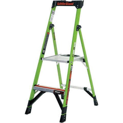 Little Giant Ladder - 2 Steps, 4' High, Type IAA Rating, Fiberglass Step Ladder - 375 Lb Capacity, 19" Base Width - Eagle Tool & Supply