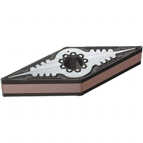 Iscar - CNMG331 M3P Grade IC807 Carbide Turning Insert - TiAlN/TiN Finish, 80° Diamond, 9.52mm Inscr Circle, 4.76mm Thick, 0.4mm Corner Radius - Eagle Tool & Supply