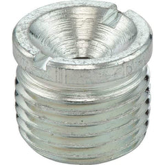 Umeta - Straight Head Angle, 1/8-28 BSPP Steel Flush-Style Grease Fitting - 10mm Hex, 10mm Overall Height, Zinc Plated Finish - Eagle Tool & Supply
