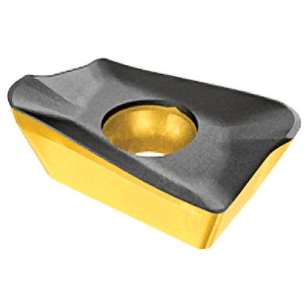 Iscar - HM90 APKT1003 Grade IC330 Carbide Milling Insert - TiCN/TiN Finish, 0.139" Thick, 0.8mm Corner Radius - Eagle Tool & Supply