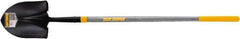 True Temper - 10-5/8" High x 8-7/8" Wide Round Steel Shovel - 45" Long Wood Straight Handle, Turned - Eagle Tool & Supply