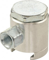 Umeta - 1-1/2" Long, 1/8 Thread, Aluminum Grease Gun Button-Head Coupler - NPT (F) Thread - Eagle Tool & Supply