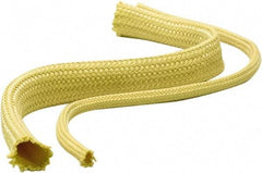 Atlantex - 1-1/2" ID Yellow Braided Cut-Resistant Sleeve for Hoses - 50' Long, -320 to 320°F - Eagle Tool & Supply