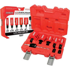 Freud - Hole Saw Kits Minimum Saw Diameter (Inch): 7/8 Maximum Saw Diameter (Inch): 2 - Eagle Tool & Supply