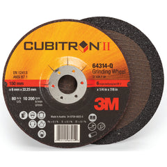 ‎3M Cubitron II Depressed Center Grinding Wheel 64317 Quick Change Type 27 5 in × 1/4 in × 5/8″-11 - Eagle Tool & Supply