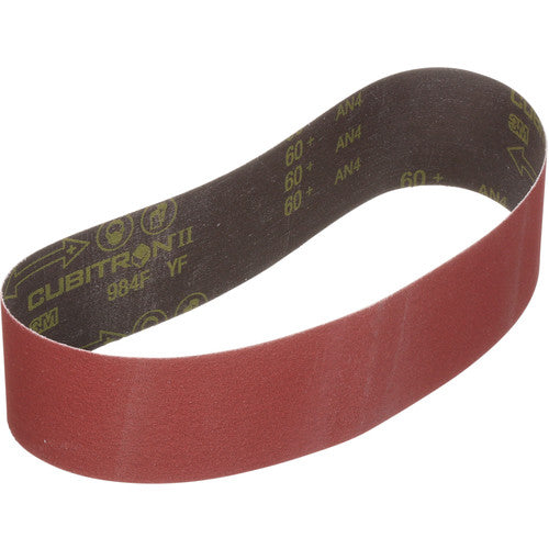 3M Cubitron II Cloth Belt 984F 36+ YF-weight 1/4″ × 18″ - Exact Industrial Supply