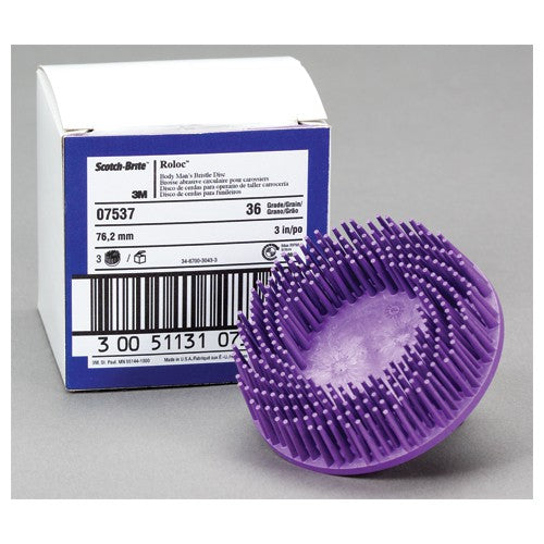 Scotch-Brite Roloc Body Man's Bristle Disc 07536 RD-ZB 36 2″ - Eagle Tool & Supply
