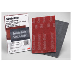‎Scotch-Brite PRO Hand Pad 64933 Multi Pack 1 - 6″ × 9″ pad 7447 PRO and 1 - 6″ × 9″ pad 7448 PRO per bag - Eagle Tool & Supply