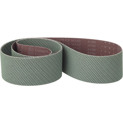 3M Trizact CF Cloth Belt 347FC A300 X-weight 1″ × 24″ Fabri-lok No Flex Scallop B - Exact Industrial Supply