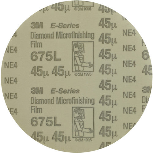 3M Diamond Microfinishing Film PSA Disc 675L 20 Mic 4″ x NH Die 400BB - Exact Industrial Supply