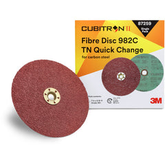 3M Cubitron II Fibre Disc 982C 87259 36+ TN Quick Change 7″ Die TN700BB Trial Pack - Exact Industrial Supply