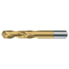 17/64 RHS / RHC HSS 118 Degree Radial Point General Purpose Screw Machine Drill - TiN - Exact Industrial Supply