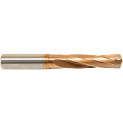 6.6 mm Dia. × 8 mm Shank × 34 mm Flute Length × 79 mm OAL, 3xD, 135°, ZrCN, 2 Flute, Coolant Thru, Round Solid Carbide Drill Series/List #NG05