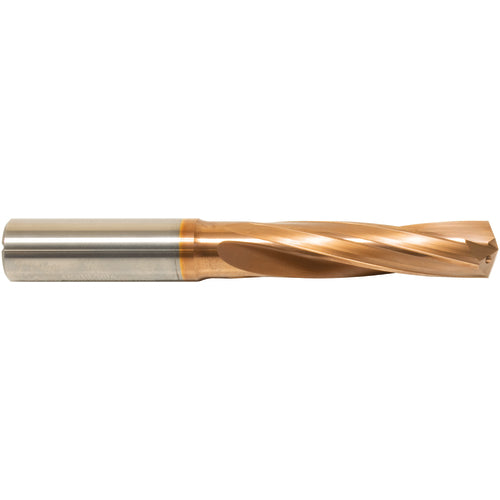 6.8 mm Dia. × 8 mm Shank × 34 mm Flute Length × 79 mm OAL, 3xD, 135°, ZrCN, 2 Flute, Coolant Thru, Round Solid Carbide Drill Series/List #NG05