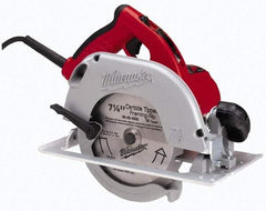 Milwaukee Tool - 15 Amps, 7-1/4" Blade Diam, 5,800 RPM, Electric Circular Saw - 120 Volts, 3.25 hp, 9' Cord Length, 5/8" Arbor Hole, Right Blade - Eagle Tool & Supply