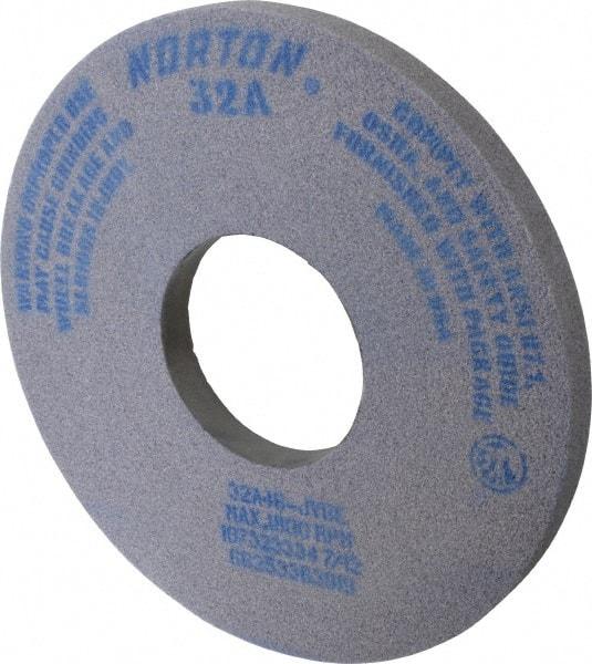 Norton - 14" Diam x 5" Hole x 1" Thick, J Hardness, 46 Grit Surface Grinding Wheel - Aluminum Oxide, Type 1, Coarse Grade, 1,800 Max RPM, Vitrified Bond, No Recess - Eagle Tool & Supply