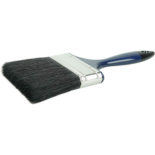 4″ Varnish Brush, Black China Bristle Fill, 3″ Trim Length, Blue Foam Handle - Eagle Tool & Supply