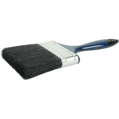 4″ Varnish Brush, Black China Bristle Fill, 3″ Trim Length, Blue Foam Handle - Eagle Tool & Supply