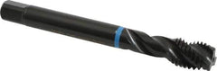 Emuge - M14x2.00 Metric Coarse 3 Flute 6H Modified Bottoming Spiral Flute Tap - Cobalt, Oxide Finish, 110mm OAL, Right Hand Flute, Right Hand Thread, Series Enorm-VA - Eagle Tool & Supply
