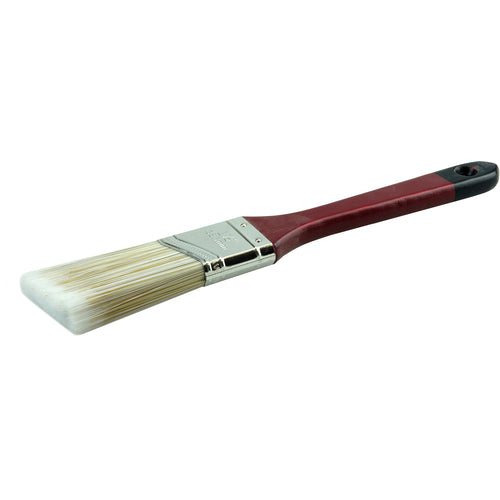 1-1/2″ Angled Sash Brush, Poly/Nylon Fill, 2-1/2″ Trim Length, Red Foam Handle - Eagle Tool & Supply