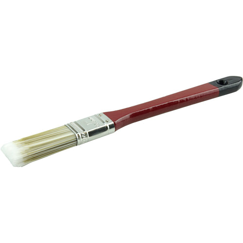 1″ Flat Sash Brush, Poly/Nylon Fill, 2-1/4″ Trim Length, Red Foam Handle - Eagle Tool & Supply