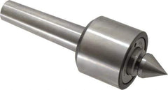 Riten - MT4 Taper Shank, 2-7/8" Head Diam Live Center - 5,500 Max RPM, 3-5/16" Head Length, 1-1/4" Point Diam, 1/4" Point Len, 550 Lb Max Workpc, 2-15/16" OAL, Male Point - Eagle Tool & Supply