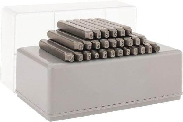 C.H. Hanson - 27 Piece, 3/32" Character Steel Stamp Set - Letters, Reverse - Eagle Tool & Supply