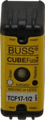 Cooper Bussmann - 300 VDC, 600 VAC, 17.5 Amp, Time Delay General Purpose Fuse - Plug-in Mount, 1-7/8" OAL, 100 at DC, 200 (CSA RMS), 300 (UL RMS) kA Rating - Eagle Tool & Supply