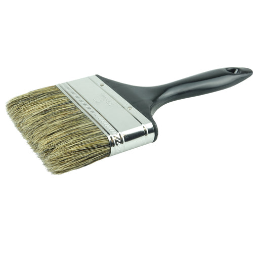 4″ Disposable Chip and Oil Brush, Grey China Bristle, 1-3/4″ Trim Length, Plastic Handle - Eagle Tool & Supply