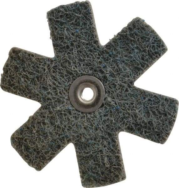 Superior Abrasives - 3" Diam Nonwoven Sanding Star - Very Fine Grade, Eyelet, 8,000 RPM - Eagle Tool & Supply